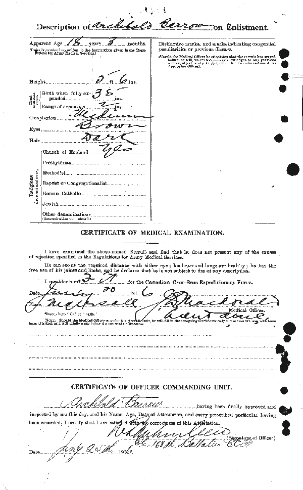 Attestation Papers (Reverse)