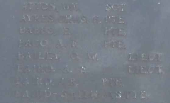 Next of Kin Memorial (inscription)