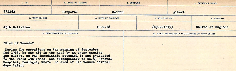 Circumstances of Death Registers