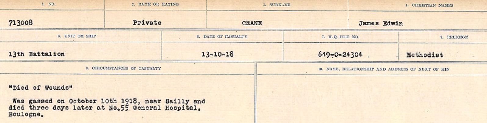 Circumstances of death registers