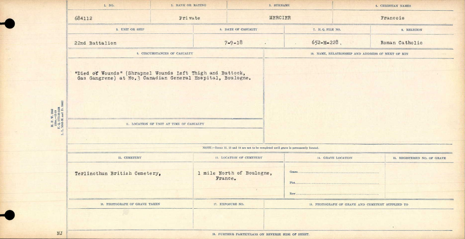 Circumstances of death registers