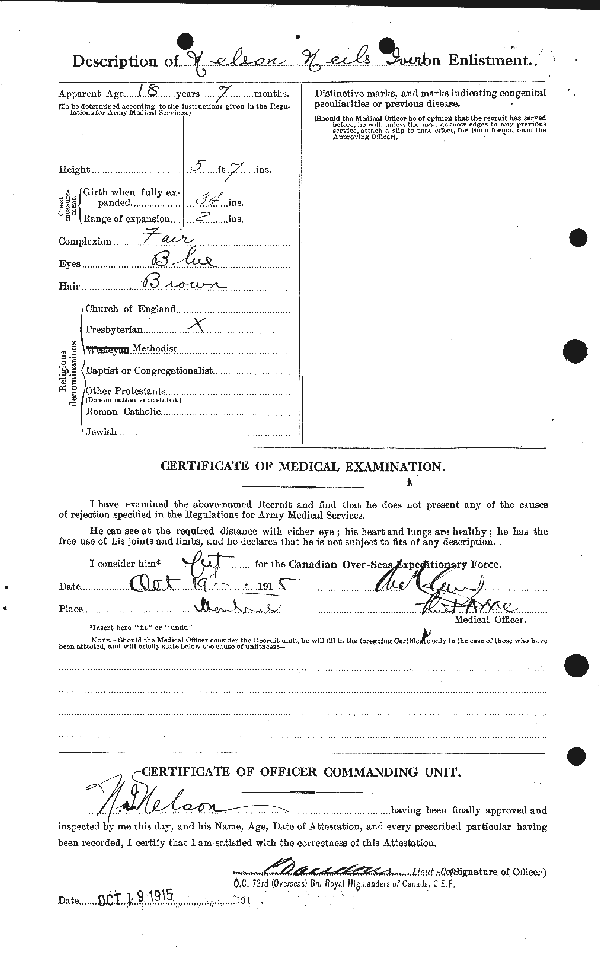 Attestation Papers (Reverse)