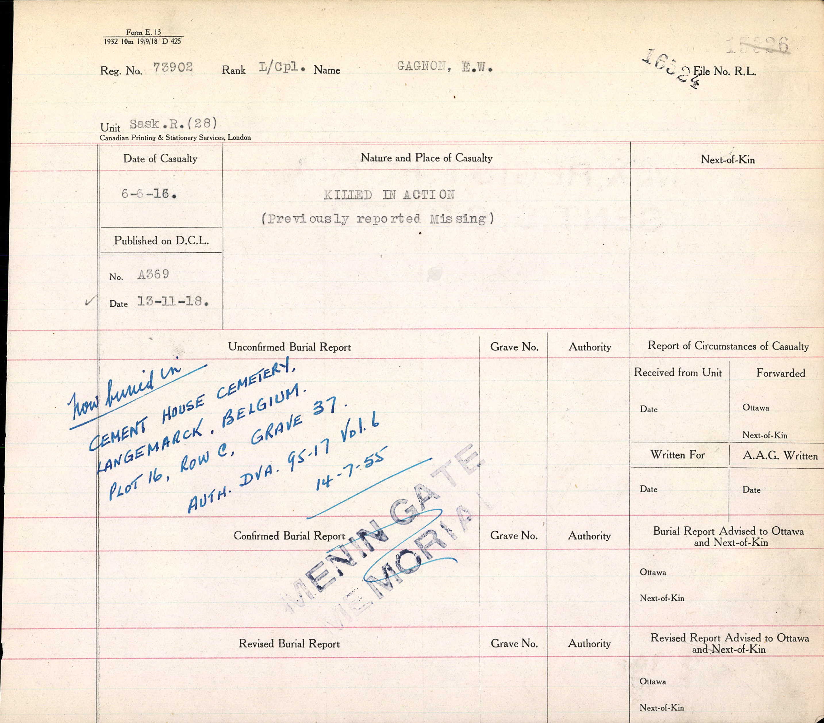 Circumstances of death registers