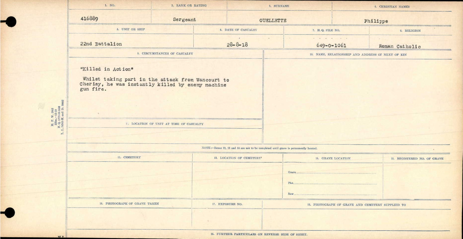 Circumstances of death registers