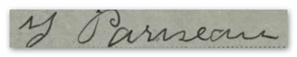 Thomas Pariseau's Signature.