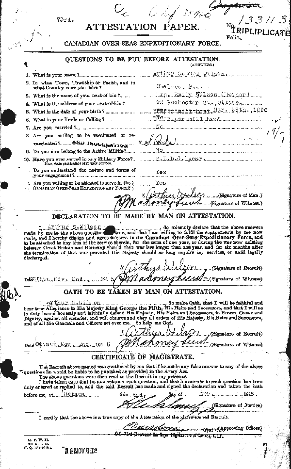 Feuille d'engagement