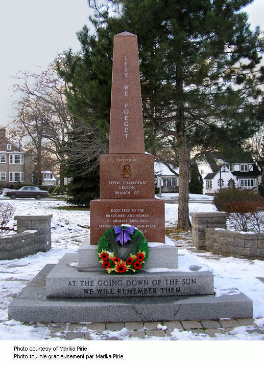 Grimsby Ontario War Memorial