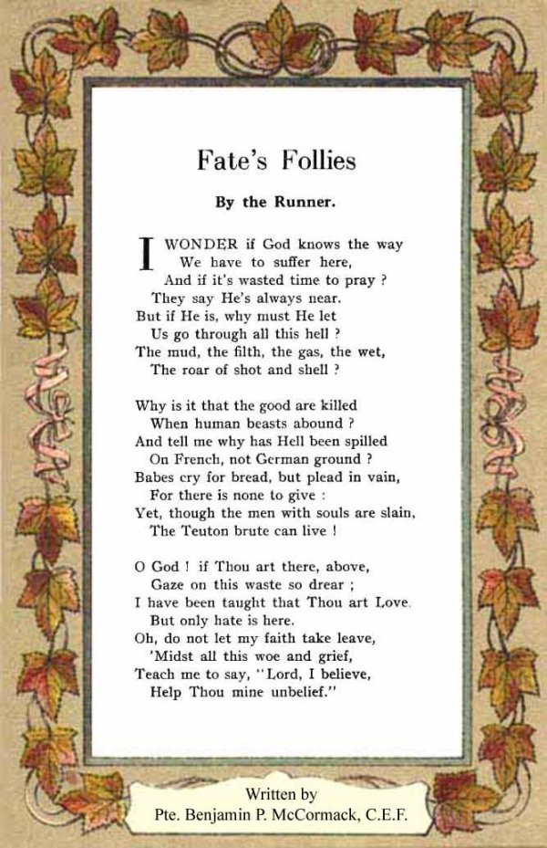 Poem - Fate's Follies