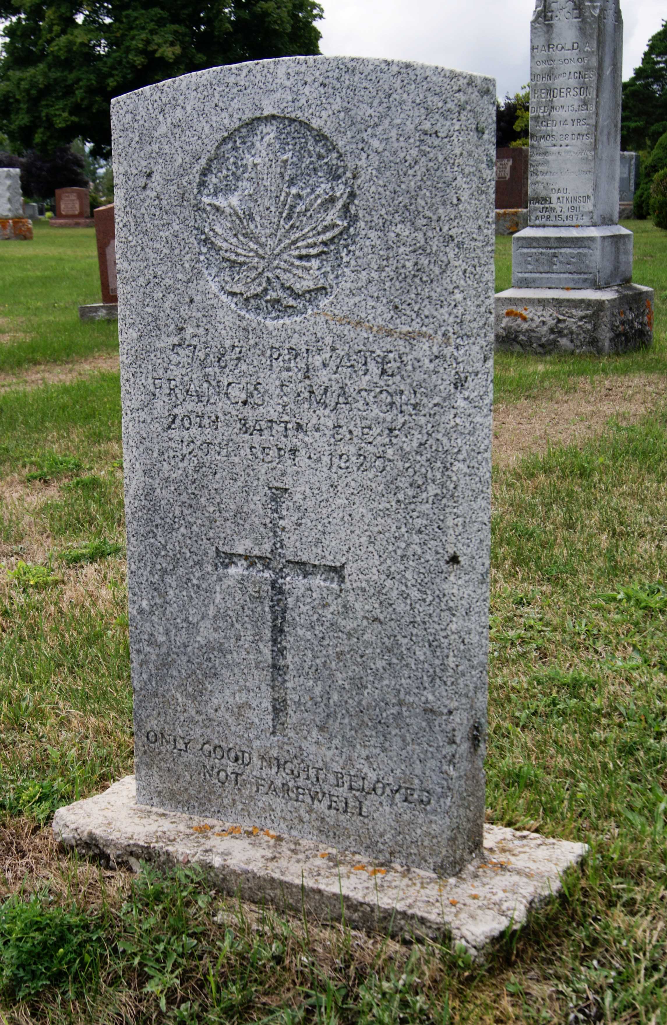 Grave marker