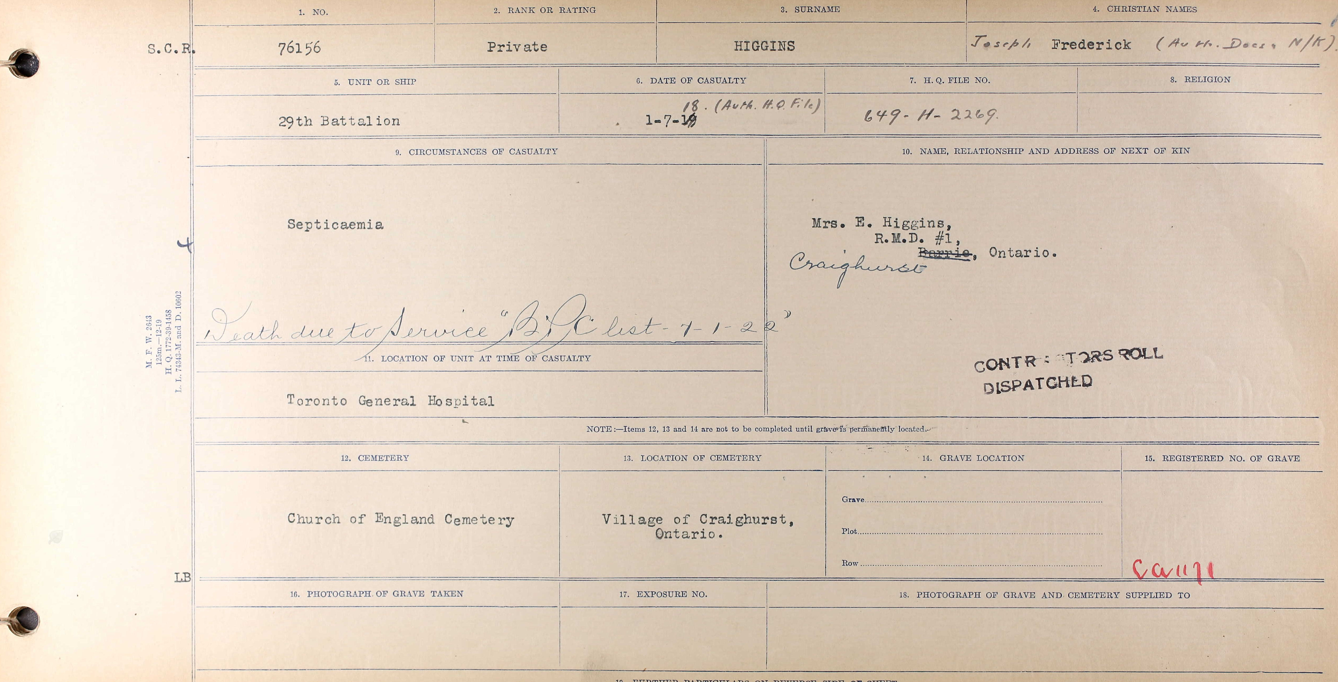 Circumstances of Death Registers