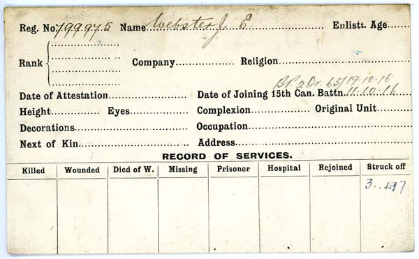 Record of Service