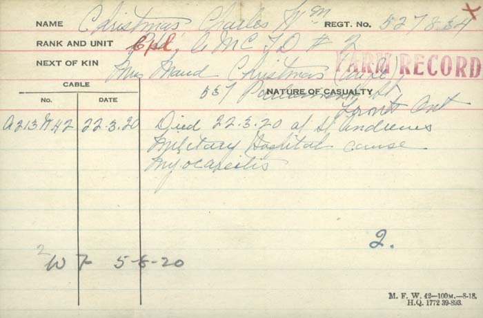 Circumstances of death registers