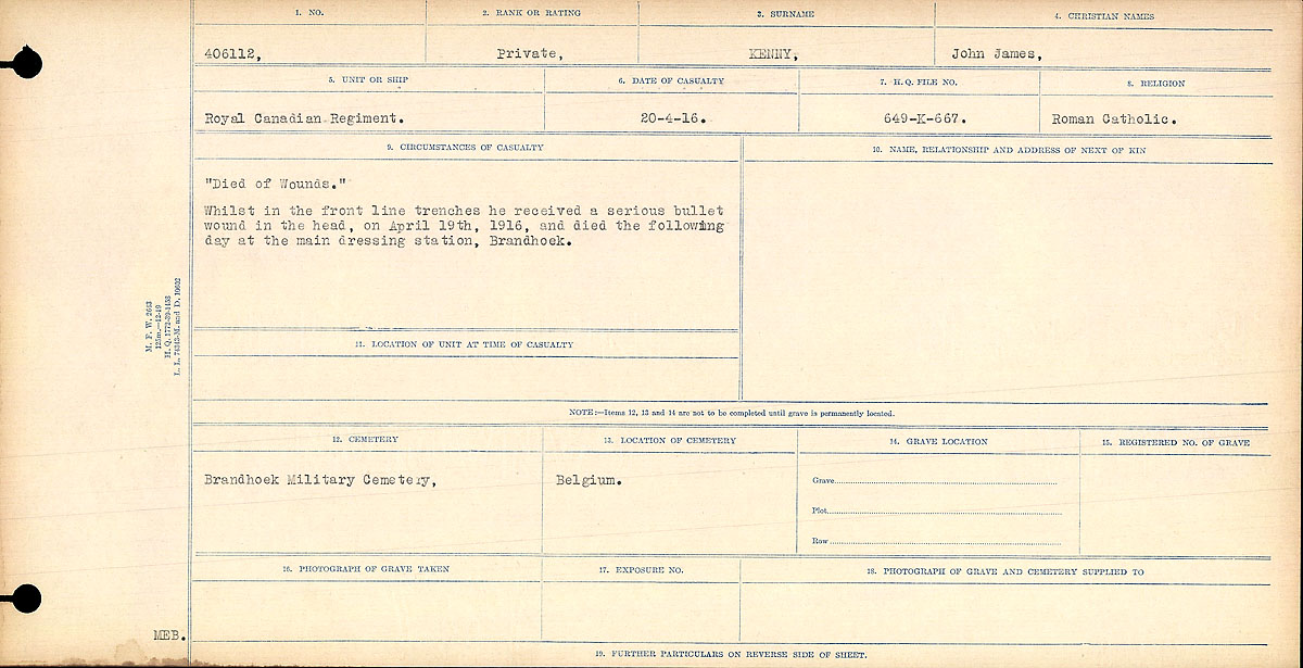 Circumstances of death registers