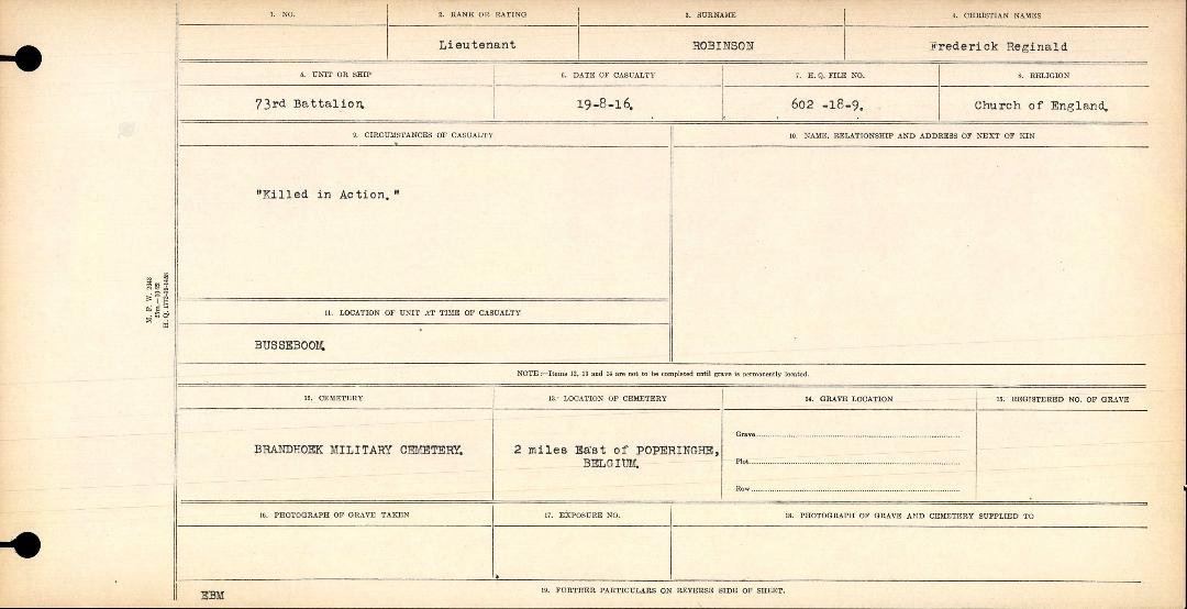 Circumstances of death registers