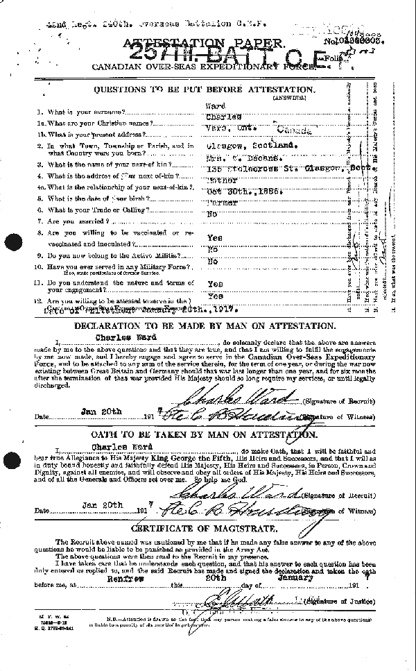 Attestation Paper (page 1)