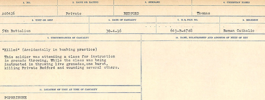 Circumstances of Death Registers