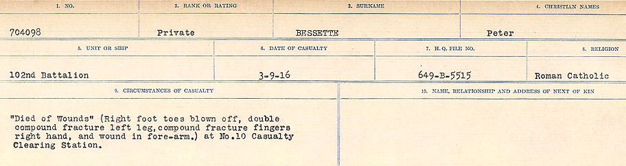 Circumstances of Death Registers