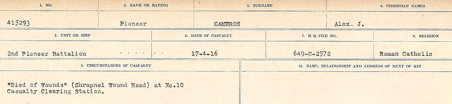 Circumstances of Death Registers