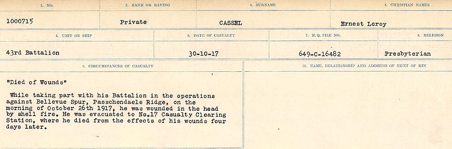 Circumstances of Death Registers