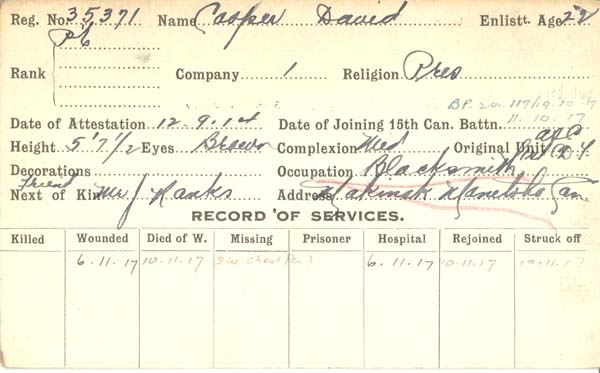 Record of Service