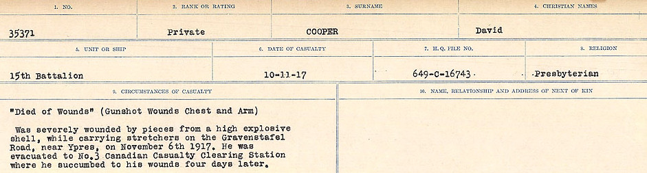 Circumstances of Death Registers