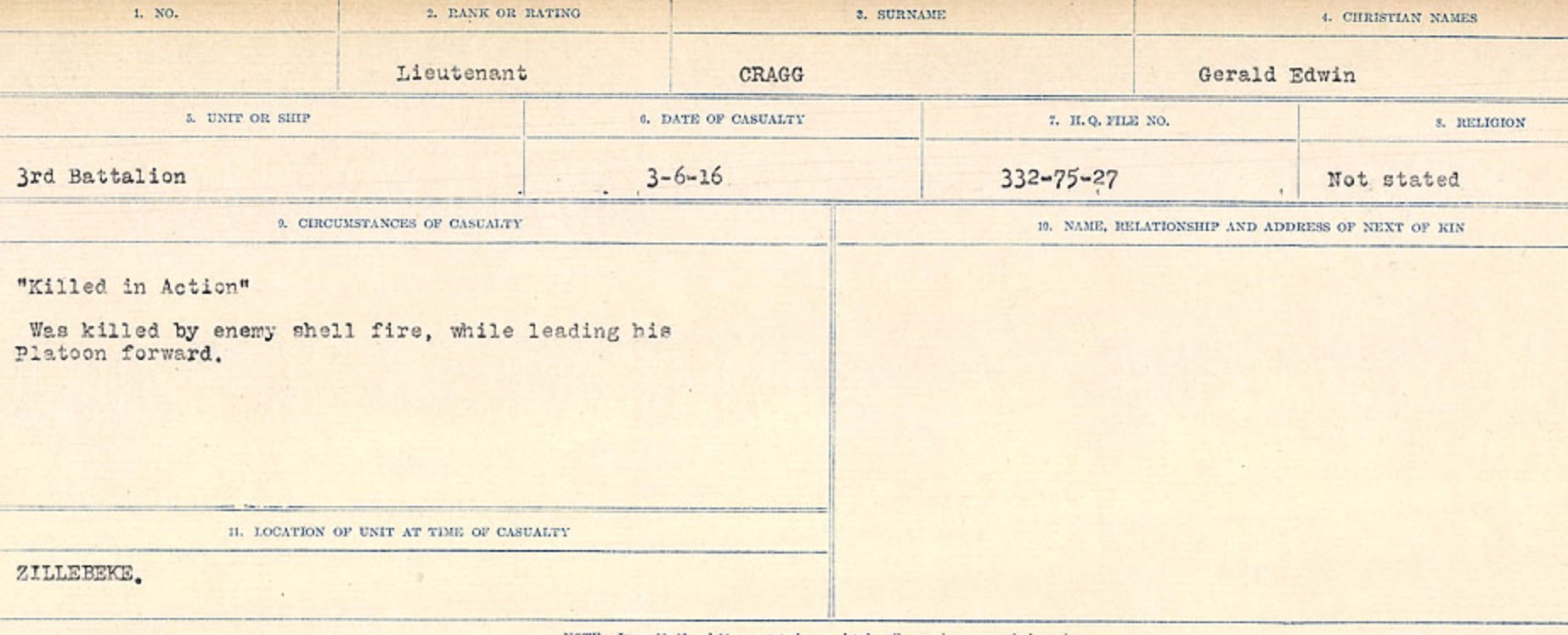 Circumstances of Death Registers