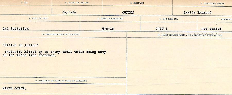 Circumstances of death registers