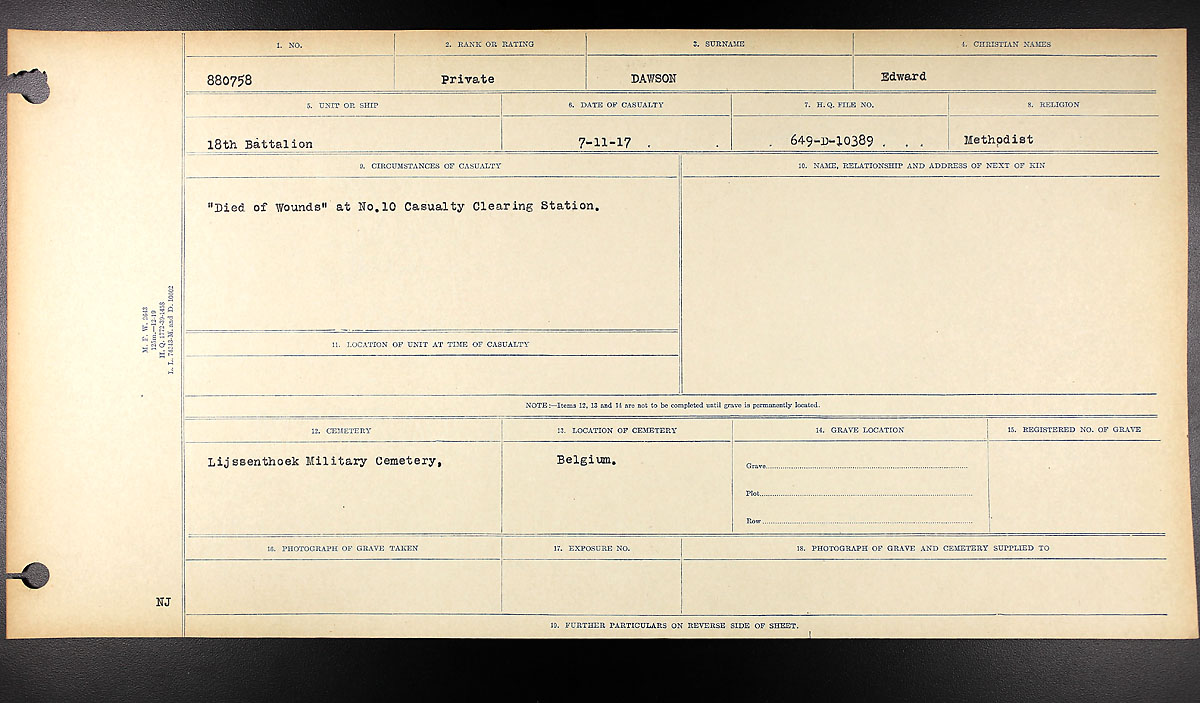 Circumstances of Death Registers