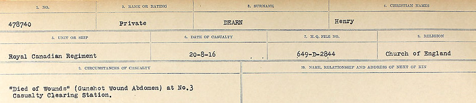Circumstances of death registers