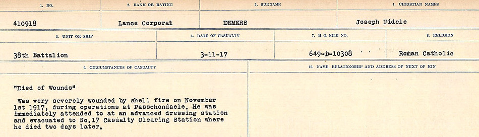 Circumstances of death registers