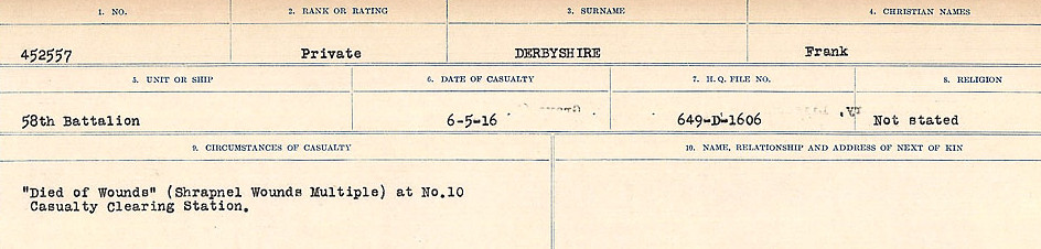 Circumstances of death registers
