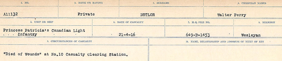 Circumstances of death registers