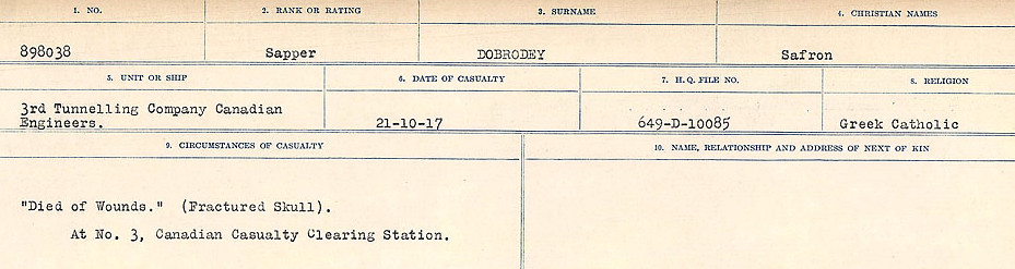 Circumstances of death registers