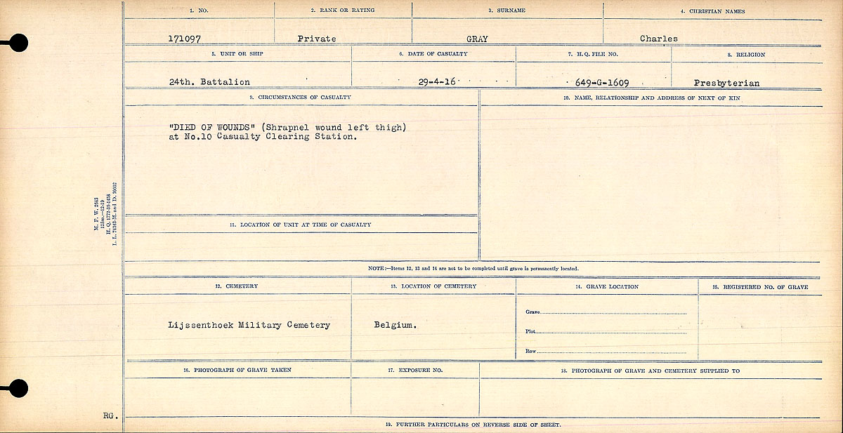 Circumstances of death registers