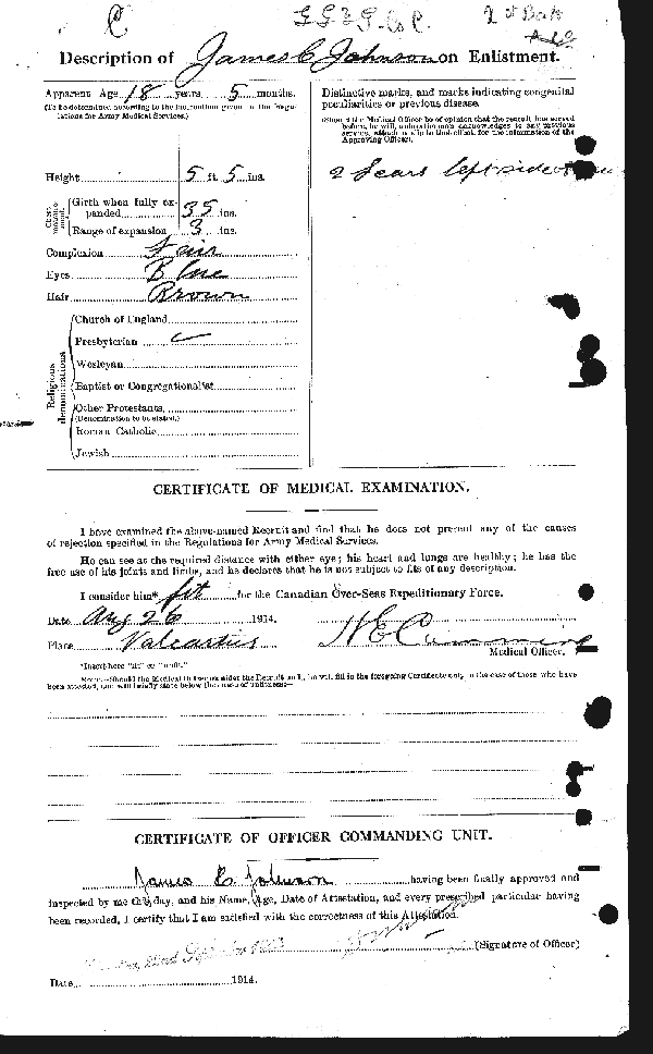 Attestation Papers (Reverse)