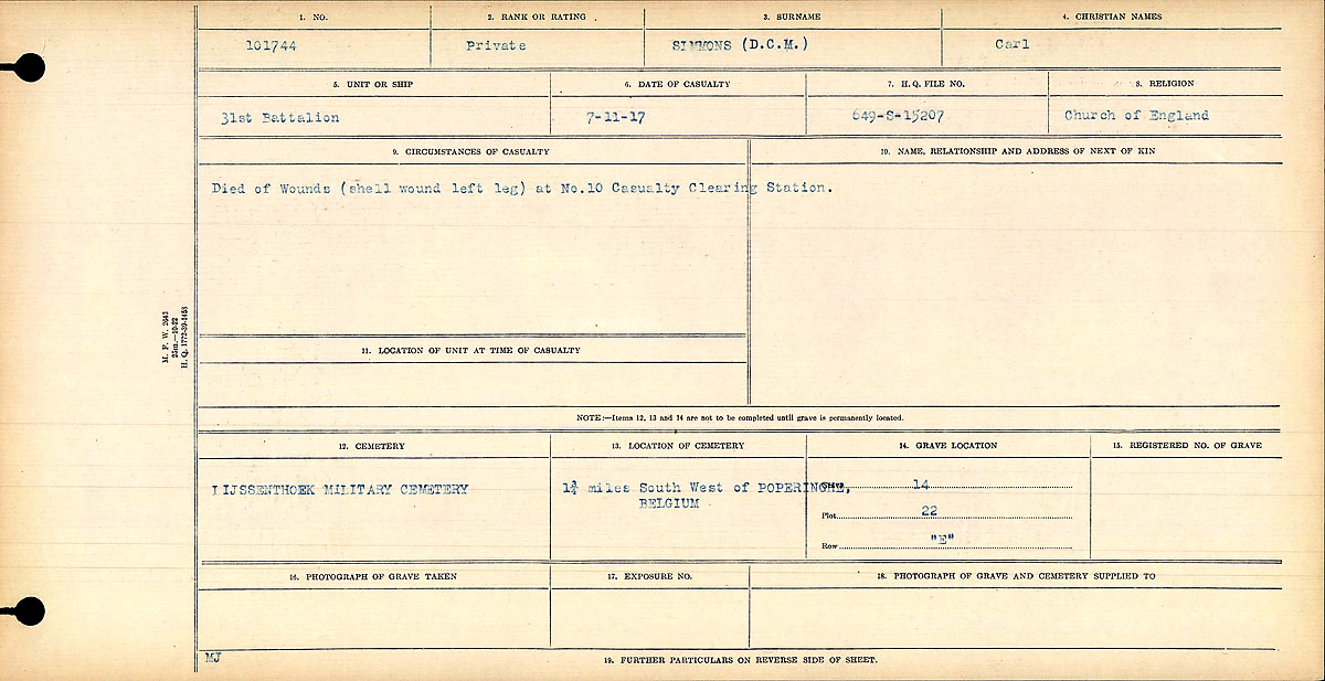 Circumstances of death registers