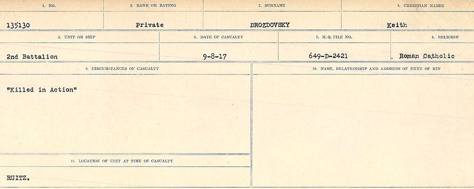 Circumstances of death registers
