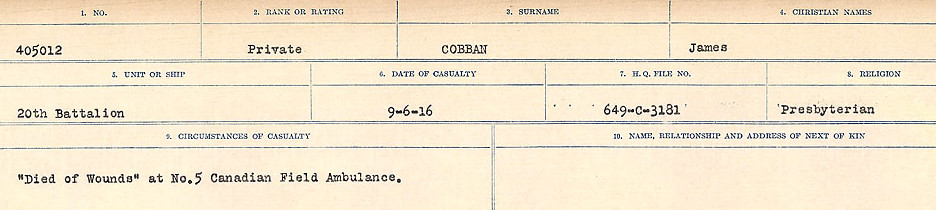 Circumstances of Death Registers
