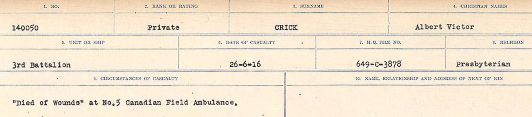 Circumstances of death registers