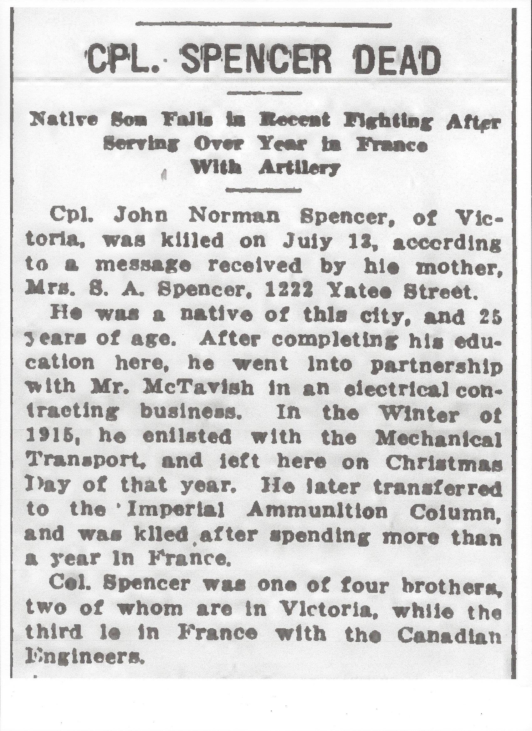 Photo of JOHN NORMAN SPENCER