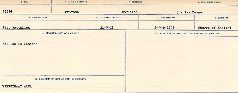 Circumstances of death registers