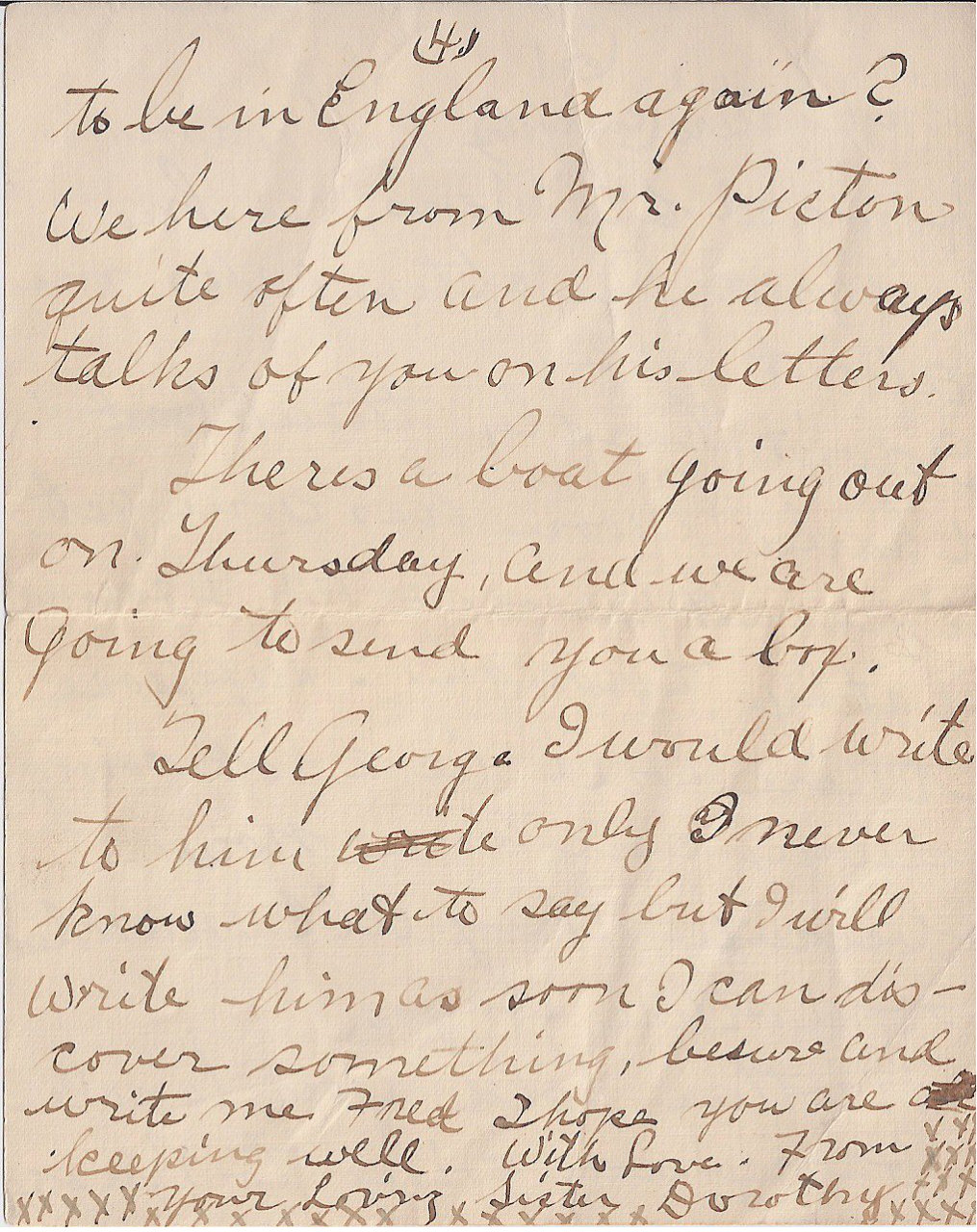 Letter to FREDERICK CHARLES SWAIT