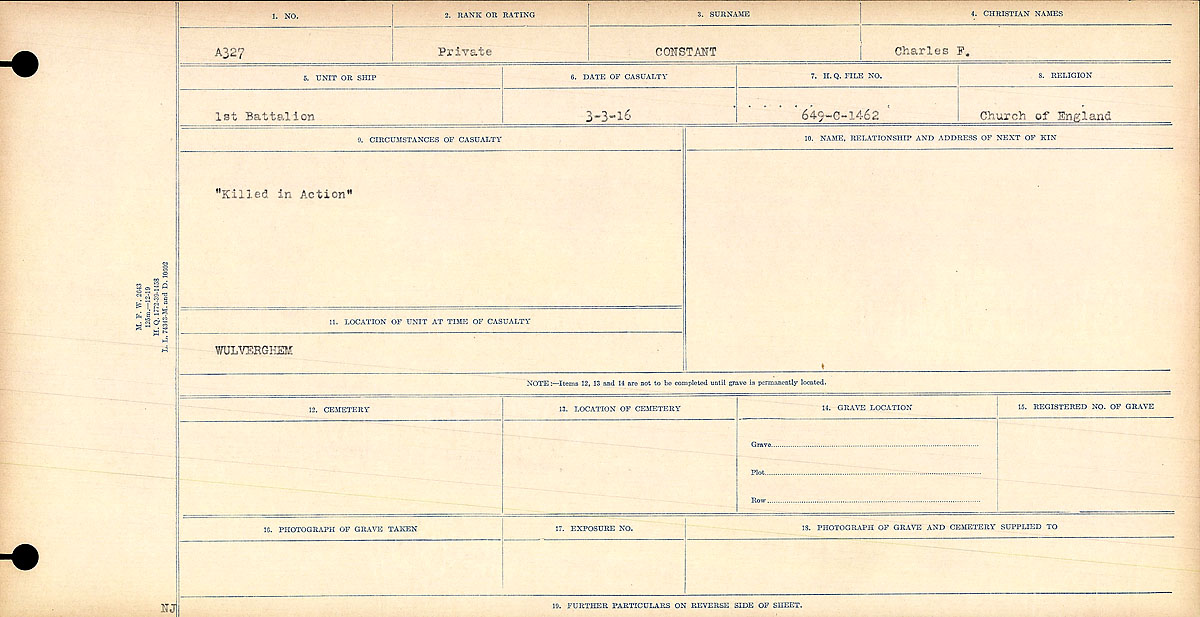 Circumstances of death registers