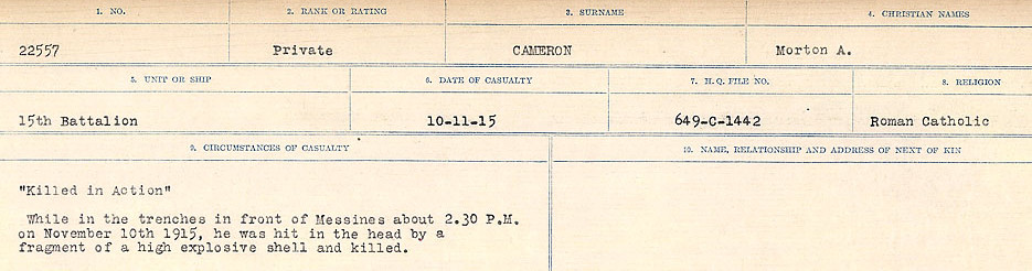 Circumstances of Death Registers