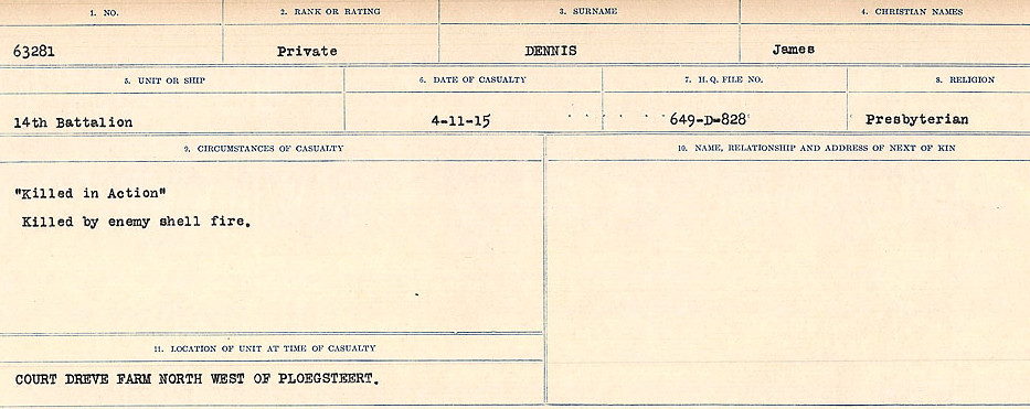 Circumstances of death registers