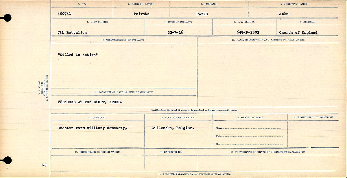 Circumstances of death registers