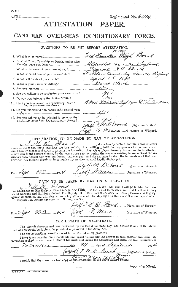 Attestation Paper (page 1)