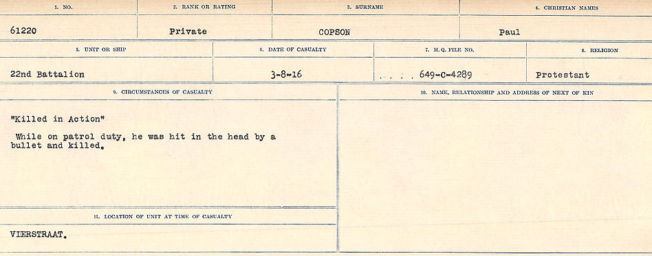 Circumstances of Death Registers