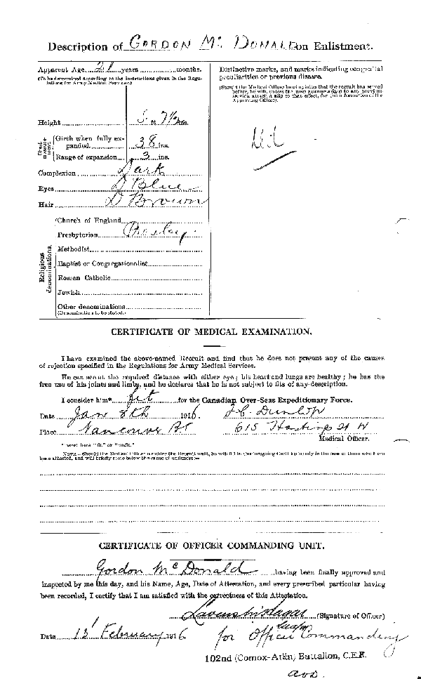 Attestation Papers (Reverse)