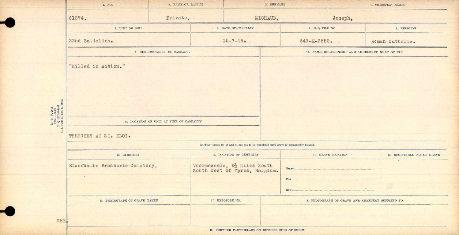 Circumstances of death registers